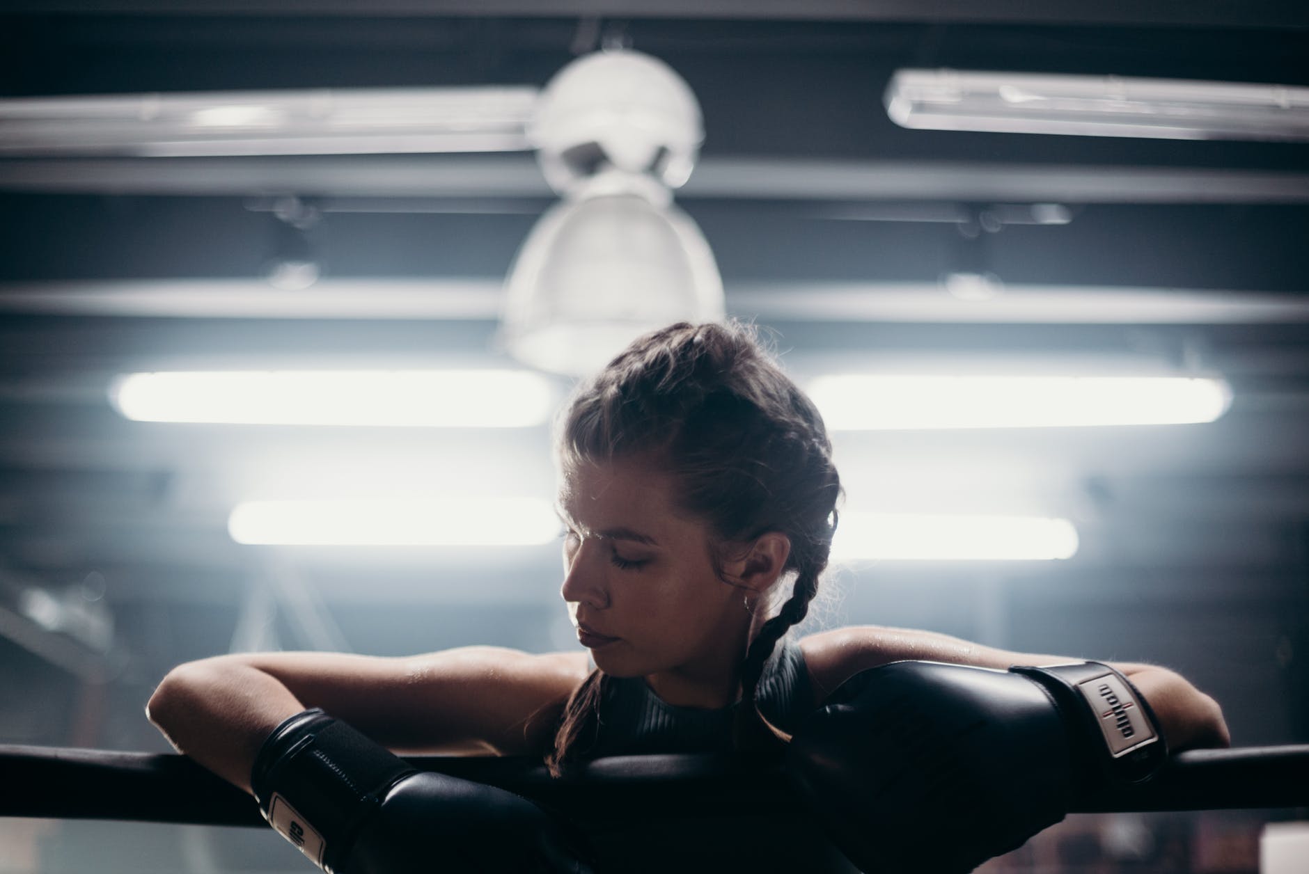 Boxing girl in the ring